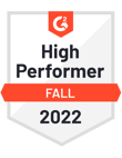 G2 High Performer Badge for the Non-Profit CRM Software category