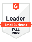 G2 badge for Leader in Association Management Software for Small Businesses