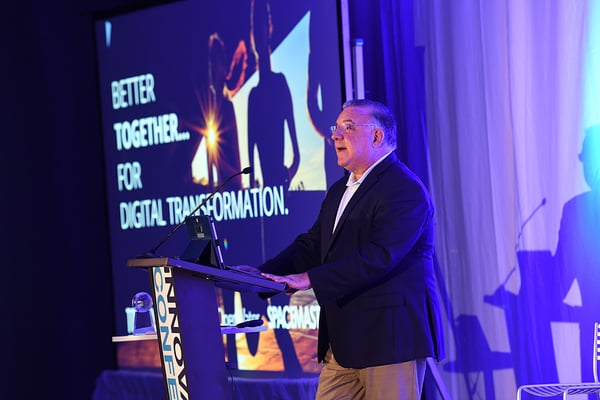 Bob Alves, CEO of ASI, opens the iNNOVATIONS Conference