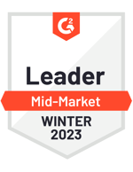 G2 Winter 2023 Badge - Mid-Market Leader