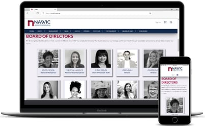 NAWIC Responsive Website - Laptop and Mobile