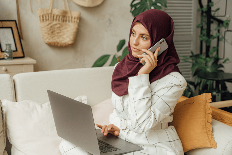 Woman on the phone