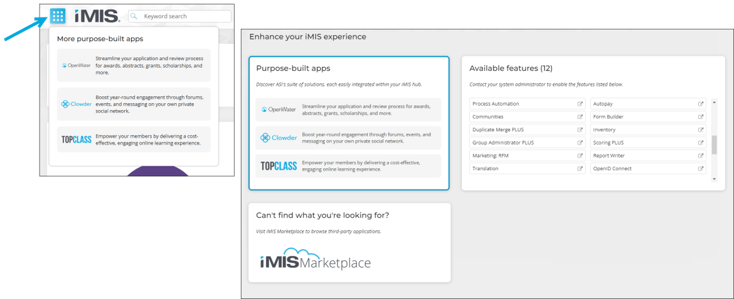 Exploring additional ASI products, licensed features, and iMIS integrations