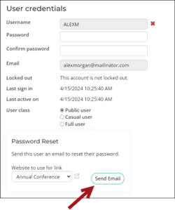 Send password reset emails directly to users