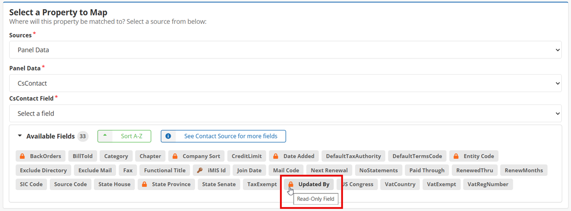 iDMS now provides a clear “lock” icon when a field in a panel source is marked as read-only, helping staff users avoid unnecessary confusion during updates. If you see it and forget, you can hover over the icon and it will pop up a message to remind you.