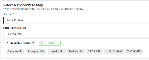 Social media profile fields can now be updated via iDMS, supporting organizations that collect and maintain this type of data on their user’s profiles. Available fields include Facebook URL, Instagram URL, LinkedIn URL, Medium URL, X URL, Tiktok URL, and YouTube URL.