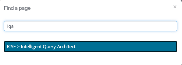 Finding menu items faster with the new Find a page pop-up