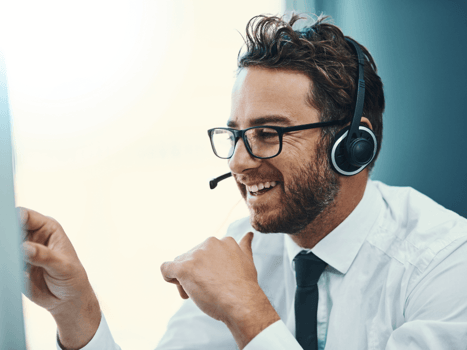 Professional on phone