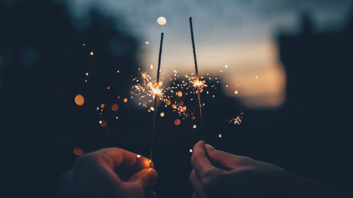 Two sparklers