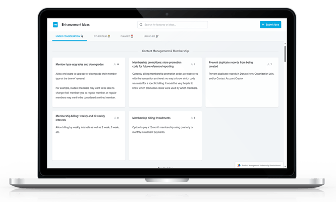 iMIS Enhancement Ideas Portal