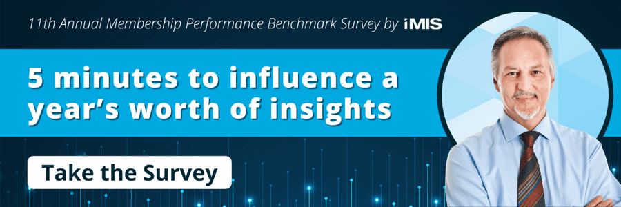 5 minutes to influence a year's worth of insights. Take the 11th annual Membership Performance Benchmark Survey by iMIS.