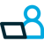 person on laptop icon