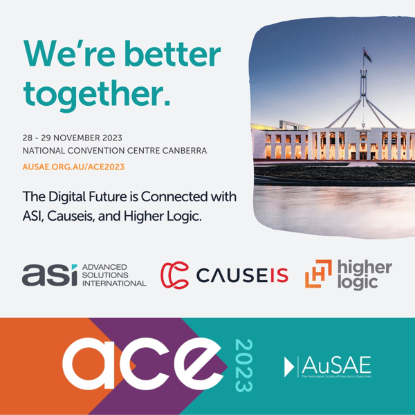ASI, Causeis, and Higher Logic will be at AuSAE ACE 2023.