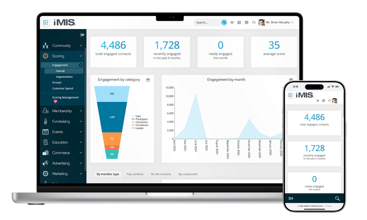 Engagement scoring in iMIS